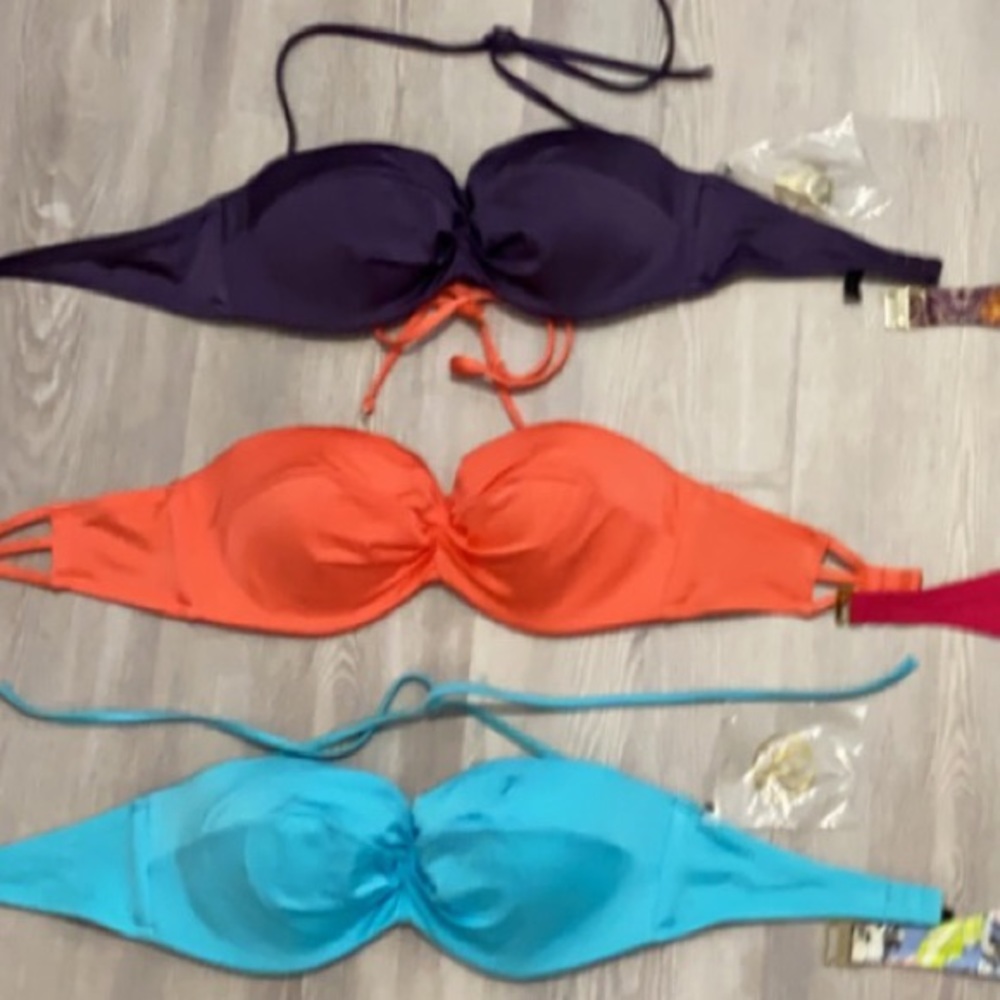 NWOT Victoria’s Secret knockout knot bandeau bikini tops 34c
